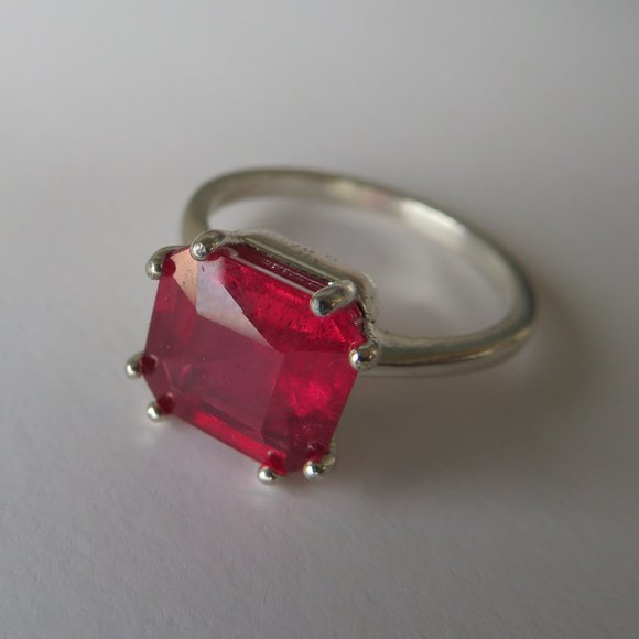Magnificent Natural Raspberry Pink Ruby In Sterling Silver Ring, 4.65ct. - Picture 8 of 14